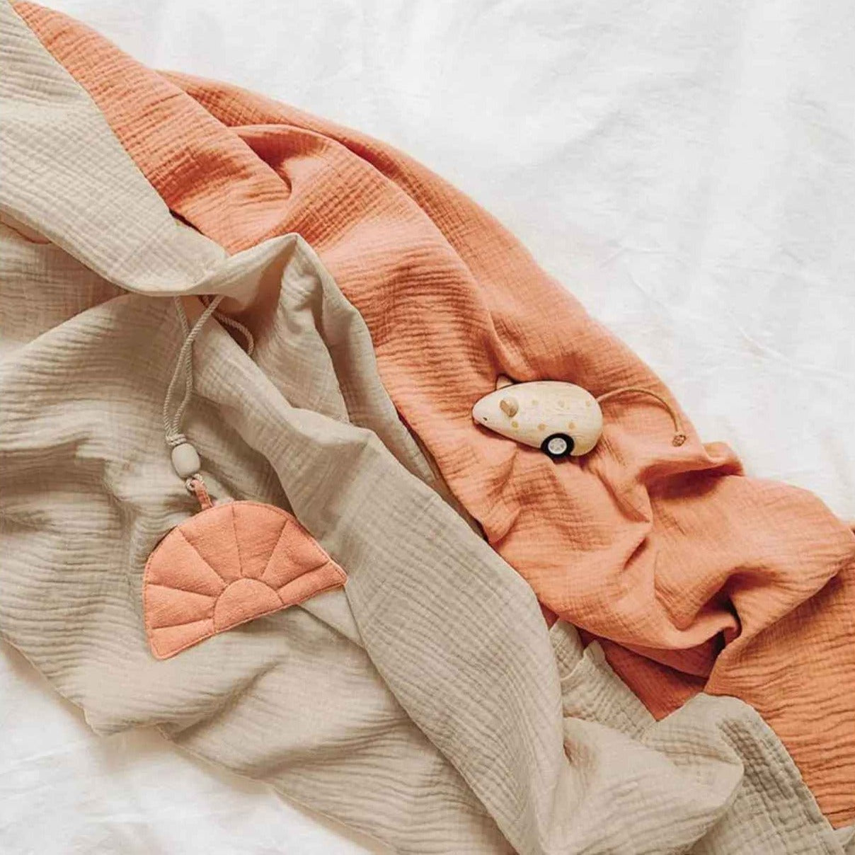 Couverture Bébé Douce Mousseline couleur douce DoudouZen