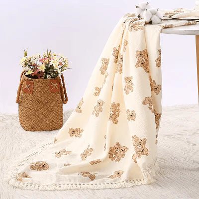 Couverture bebe beige apaisante babyblanket ours