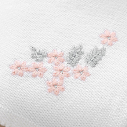 Couverture bebe brodee artisanale Coton 4 Saisons