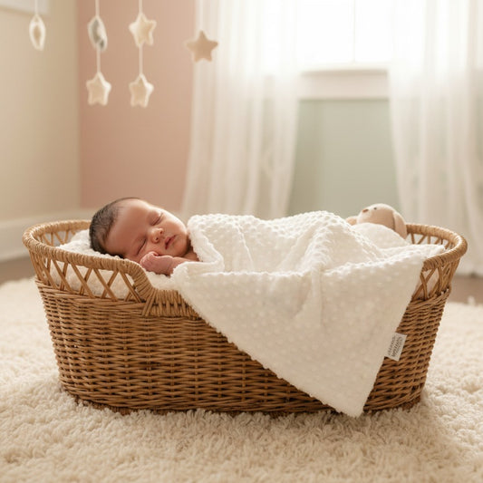 Couverture bebe chaude Blanche sommeil serein Double Face