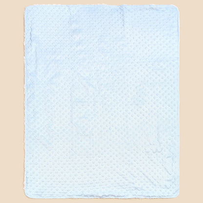 Couverture bebe chaude douce bleu dimensions généreuse Double Face
