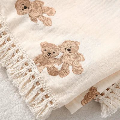 Couverture bebe coton respirant babyblanket ours