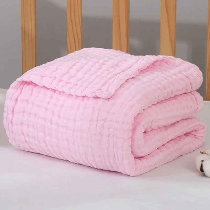 Couverture bébé douce Rose Mousseline Cocooning