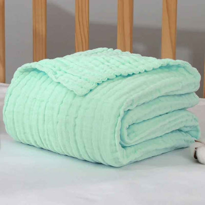 Couverture bébé douce apaisante verte Mousseline Cocooning