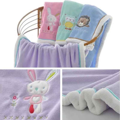 Couverture bébé douce avec motifs mignons Flanelle Câline