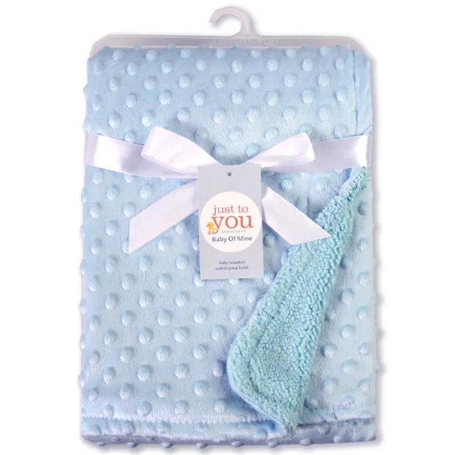 Couverture bébé douce bleu Douillette et Sécurisante