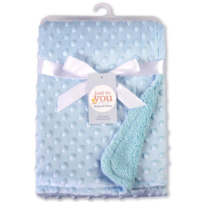Couverture bébé douce bleu Douillette et Sécurisante