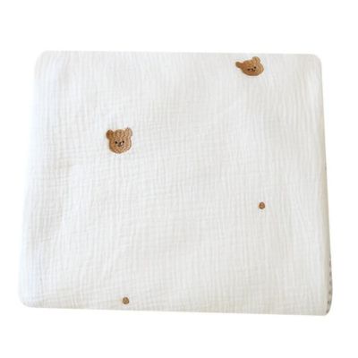 Couverture bebe douce coton brodée Souffle de Coton