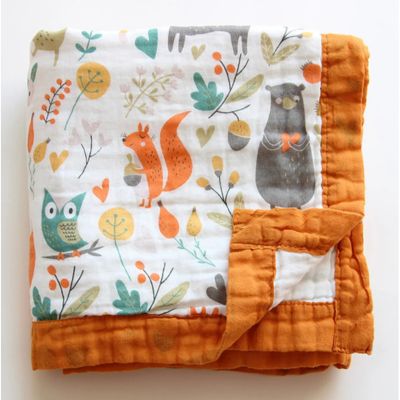Couverture bébé douce coton foret Les Amis de Bébé