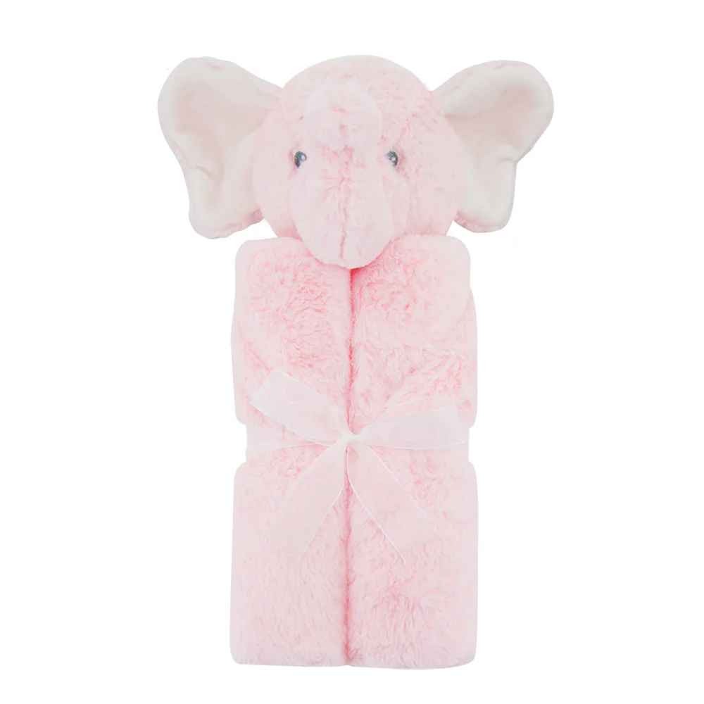 Couverture bébé douce éléphant rose Cocon Velours