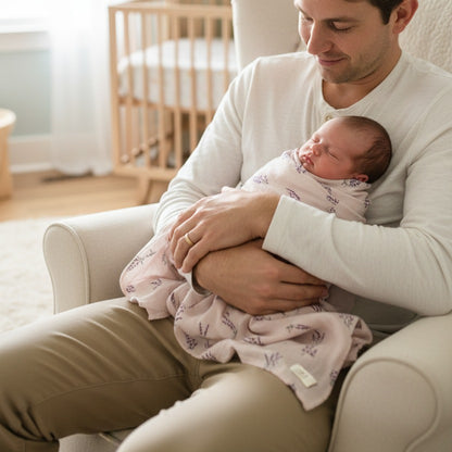 Couverture bebe douce lavande sommeil paisible Plume Coton