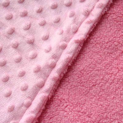 Couverture bébé douce rose doubleface Cocodoux