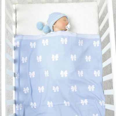 Couverture bébé douce sommeil confortable paisible bleu Cocon Papillon