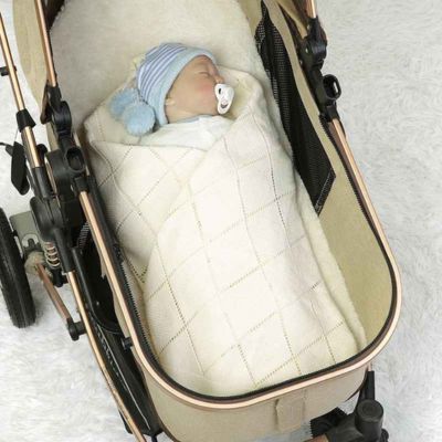 Couverture bébé douce sommeil paisible Petits cœurs Tricotés