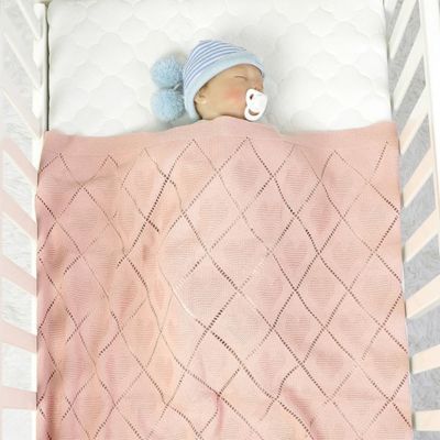 Couverture bébé douce tricot sommeil paisible Petits cœurs Tricotés