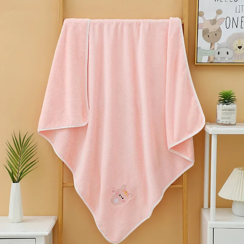 Couverture bébé fille rose tendre Lapin brodé rose douce