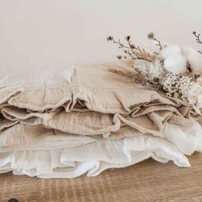 Couverture bébé gaze coton couleurs douces GAZE ET VOLANTS