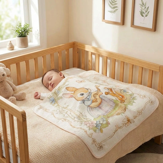 Couverture bebe gaze de coton sommeil paisible Cocon Douillet