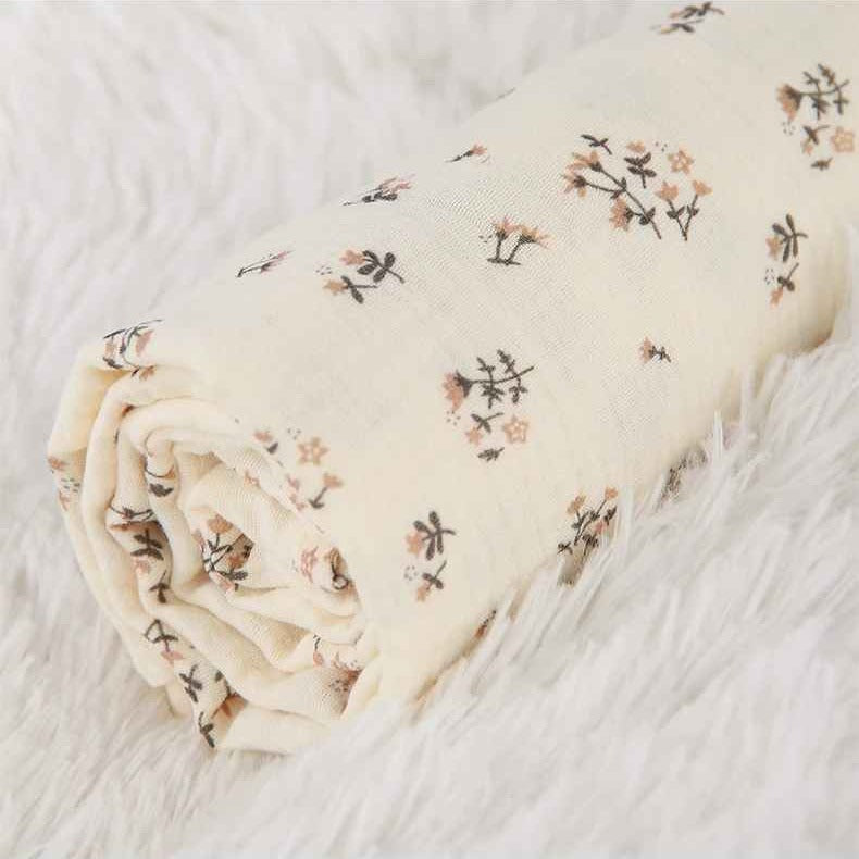 Couverture bébé imprimé floral CottonDream