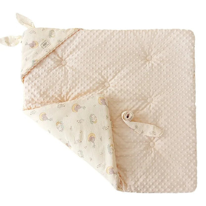 Couverture bébé naissance avec capuche ceinture Coton Bambou Doux