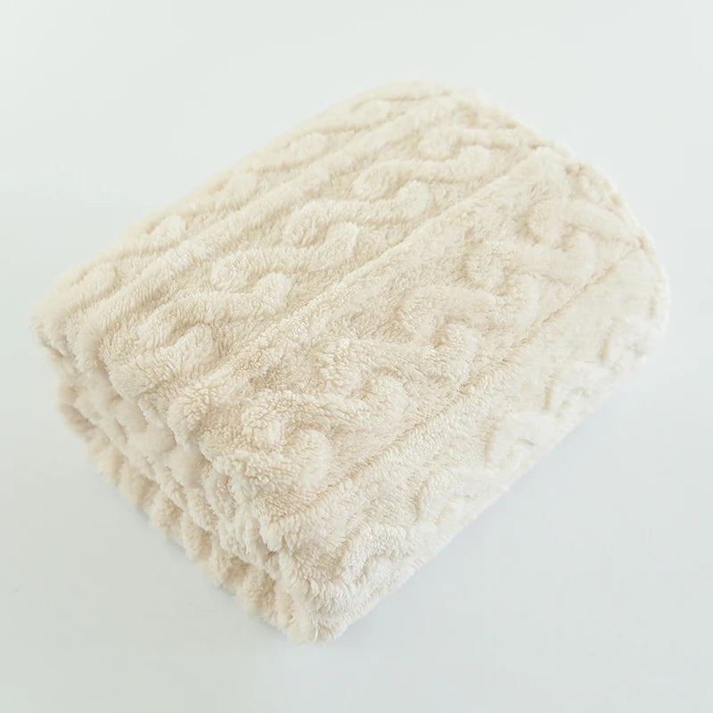 Couverture bebe polaire blanche Ultra Douce Sécurisante