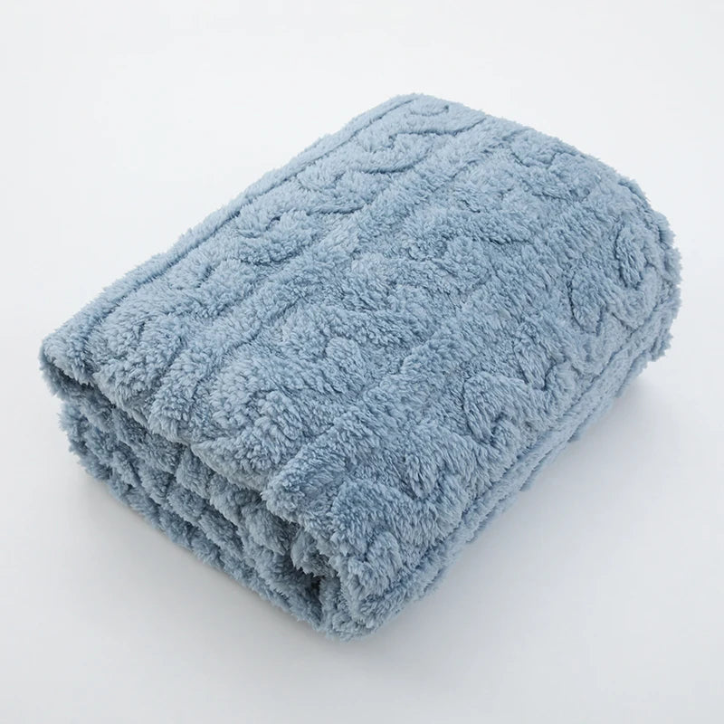 Couverture bebe polaire bleue Ultra Douce Sécurisante