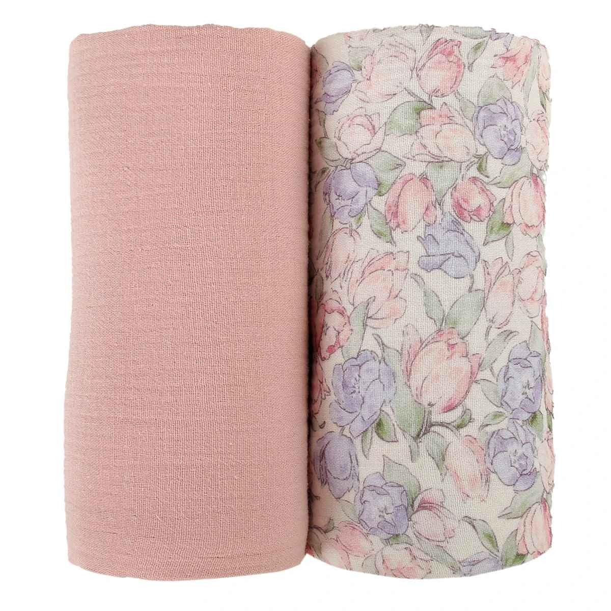 Couverture bébé rose poudre CottonDream
