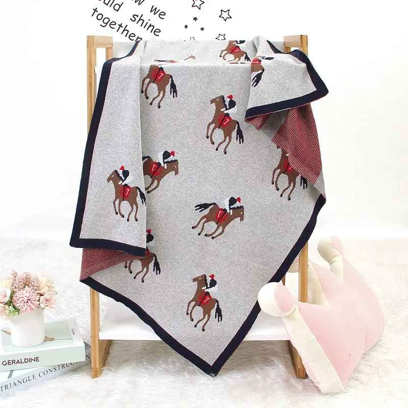 Couverture douce bebe accroche sur table Coton Bambou Premium