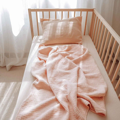 Couverture douce bebe chaleureuse Coton Bio Premium