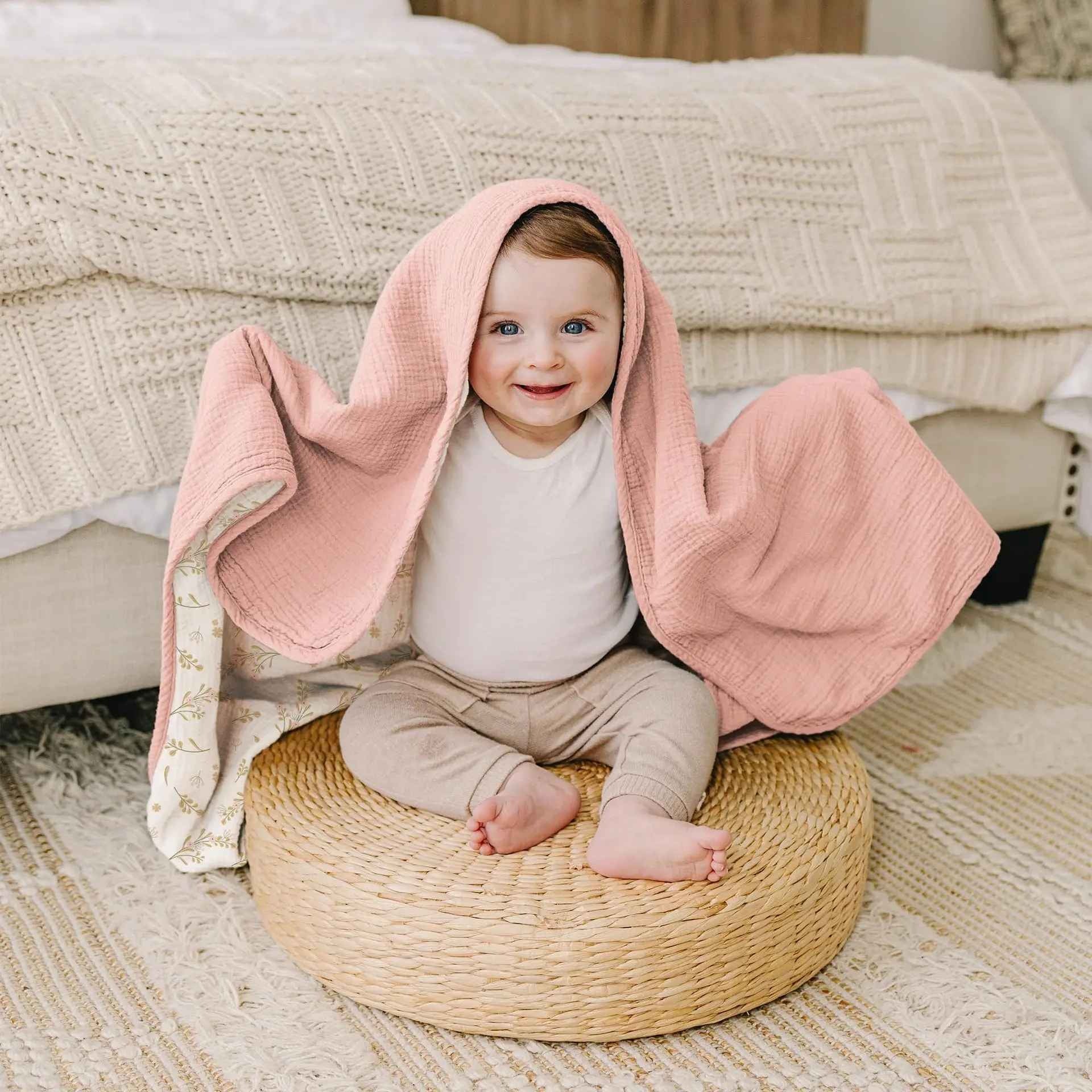 Couverture douce bebe confortable Mousseline Respirante