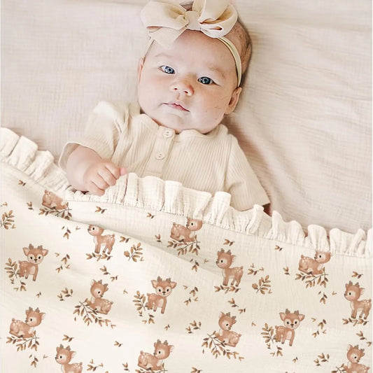 Couverture douce bebe sommeil paisible Bichette Des Bois