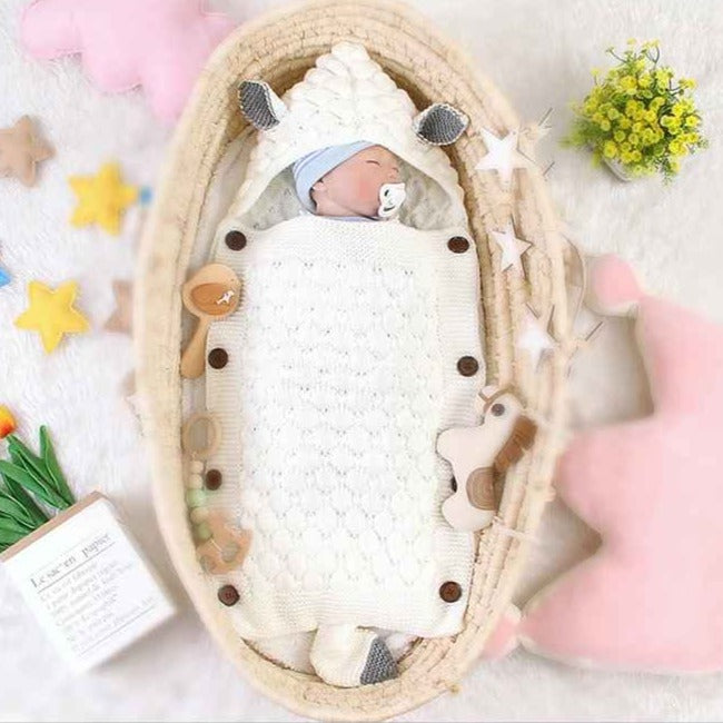 Couverture douce bebe sommeil paisible Doux Tricot