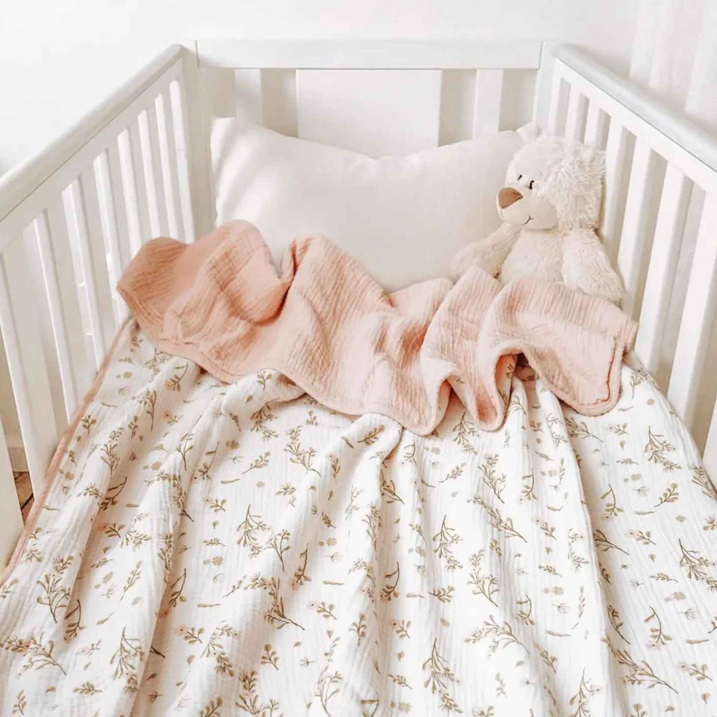 Couverture douce bebe sommeil serein Mousseline Respirante