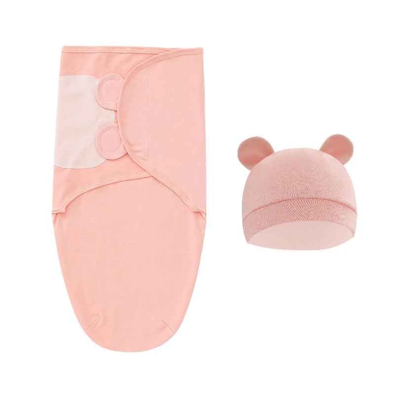 Couverture emmaillotage bebe rose Coton Apaisant