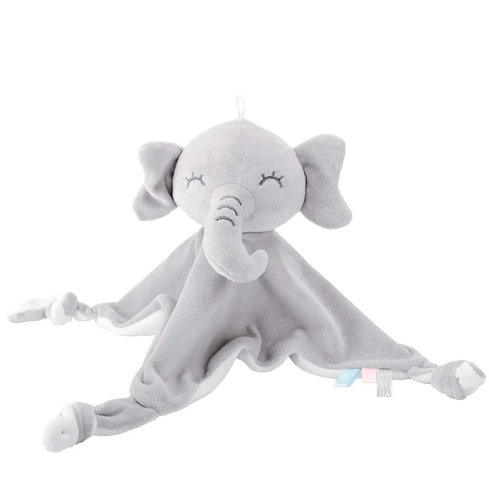 Doudou bébé éléphant gris avec sa trompe Ultra doux