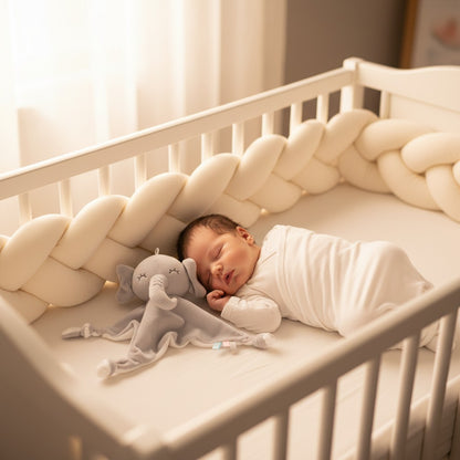 Doudou bébé éléphant gris avec trompe Ultra doux