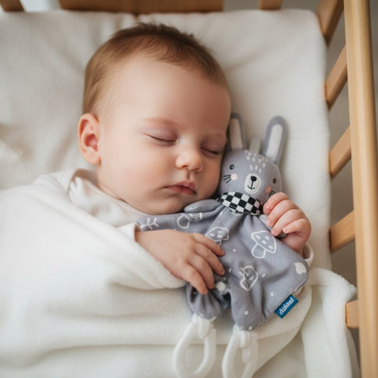 Doudou doux rassurant lapin sommeil paisible CozyBuddy