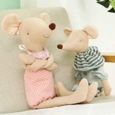 Doudou souris doux pastel Rosie Olive