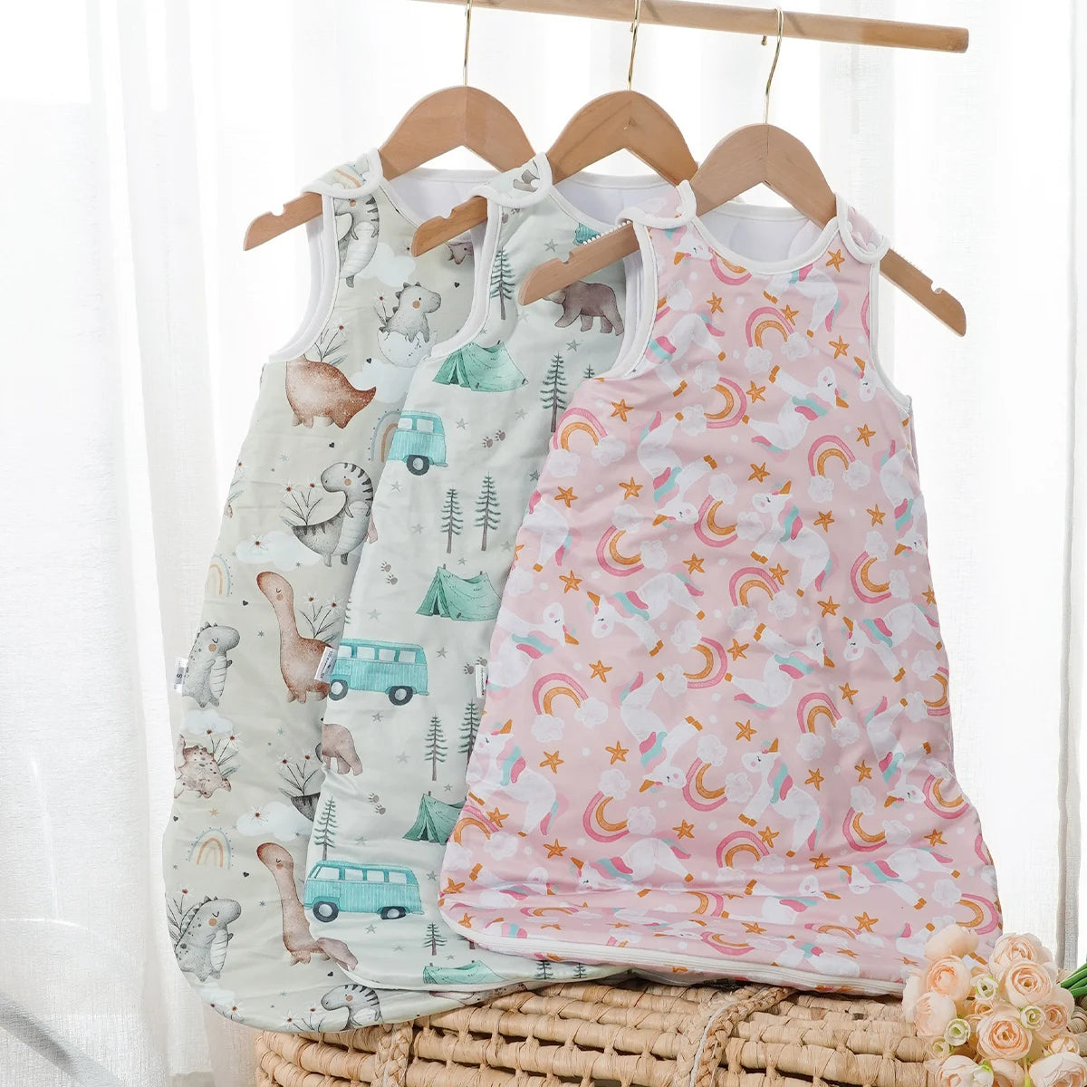 Gigoteuse turbulette licorne avec motifs variés Doux Rêves