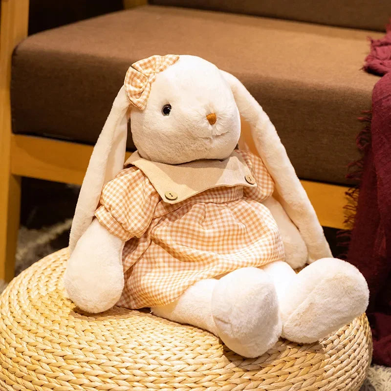 Lapin Peluche rose avec longues oreilles - Coton Ultra-Doux