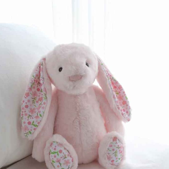Lapin en peluche doux chaleureux rose Câlinou