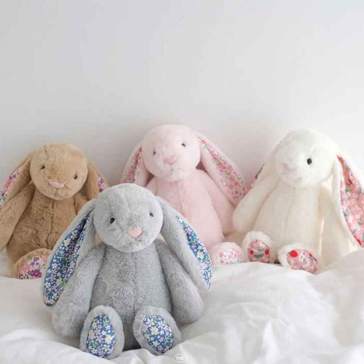 Lapin en peluche paisible confortable blanc Câlinou