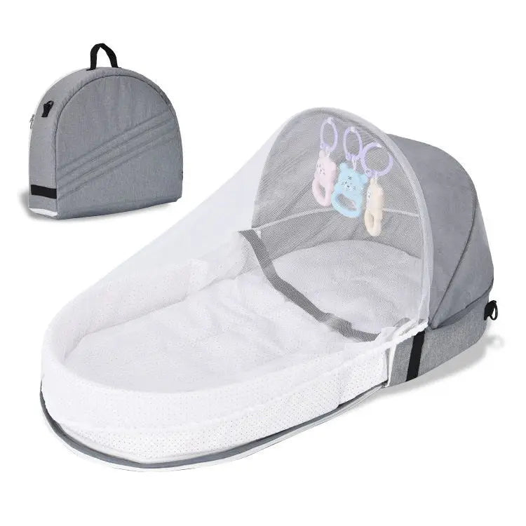 Lit bebe moustiquaire gris SleepProtect