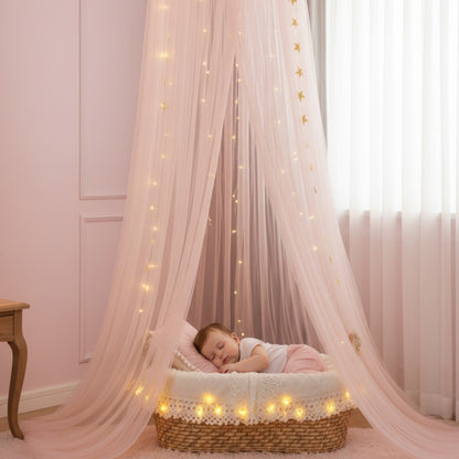 Lit bebe voile beige moustiquaire sommeil paisible Protection Anti Moustiques