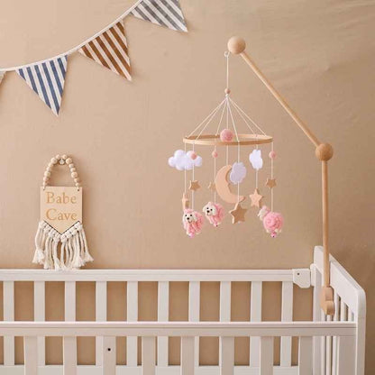 Mobile Lit Bébé Mouton Rose suspendu Nuits Sereines