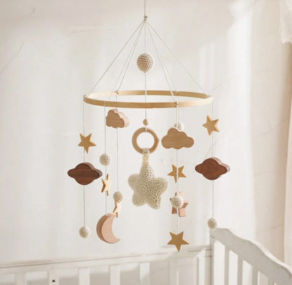 Mobile bebe doux naturel crochet Rêves et Étoiles