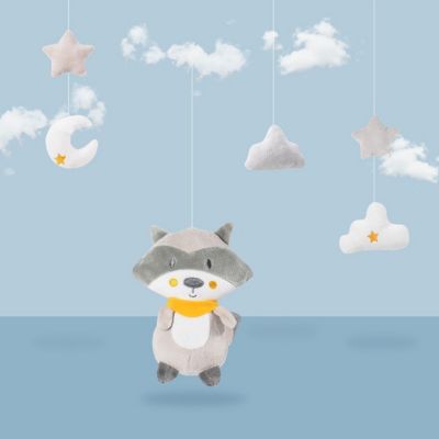 Mobile bébé ludique décoratif Musical Apaisant Raton Laveur