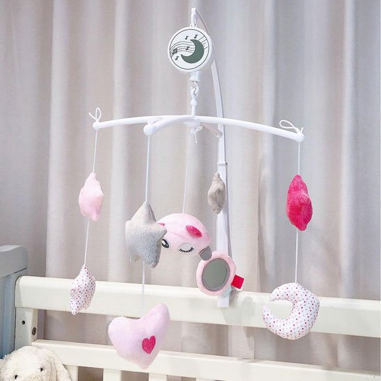 Mobile bébé motifs doux apaisant Éveil Musical HIBOU