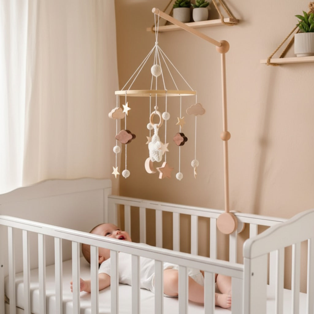 Mobile bebe qui éveille bébé Rêves et Étoiles