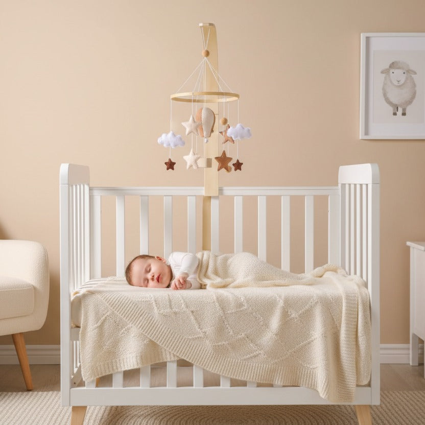 Mobile bebe sommeil profond Montgolfière Artisanale